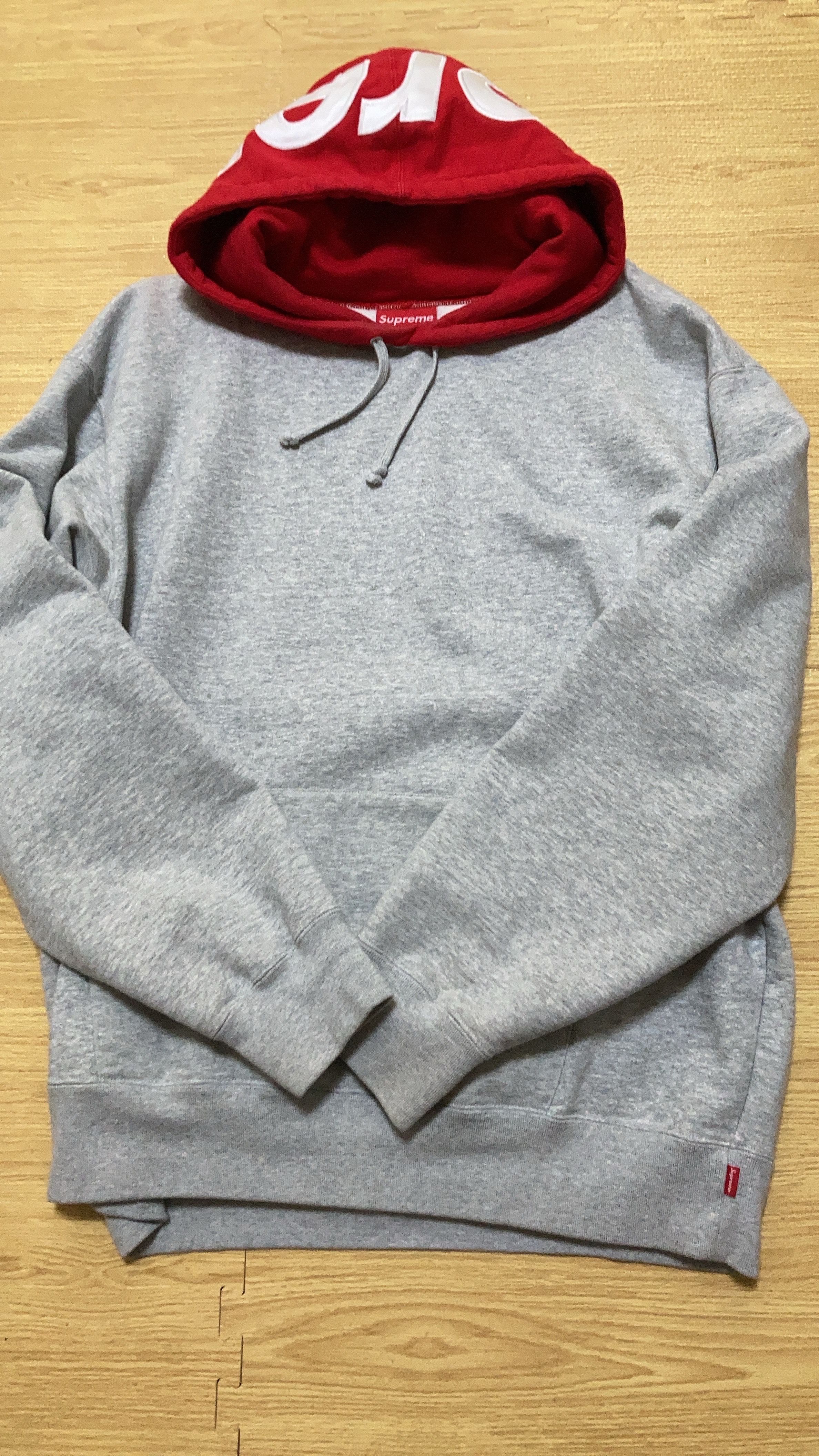 Supreme Contrast Hooded Sweatshirt "Grey"