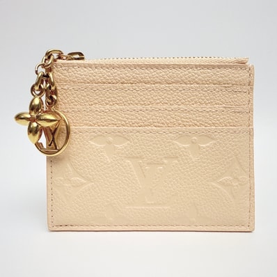 Louis Vuitton Flora Card Holder Monogram Empreinte Leather "Chamallow Pink"
