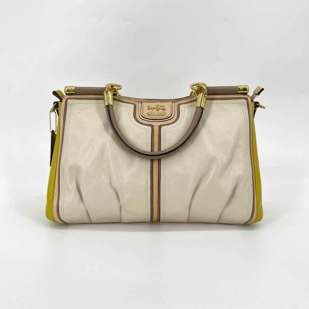 COACH(コーチ) マディソン キャリー サッチェル カラーブロック 22271 トートバッグ オフホワイト