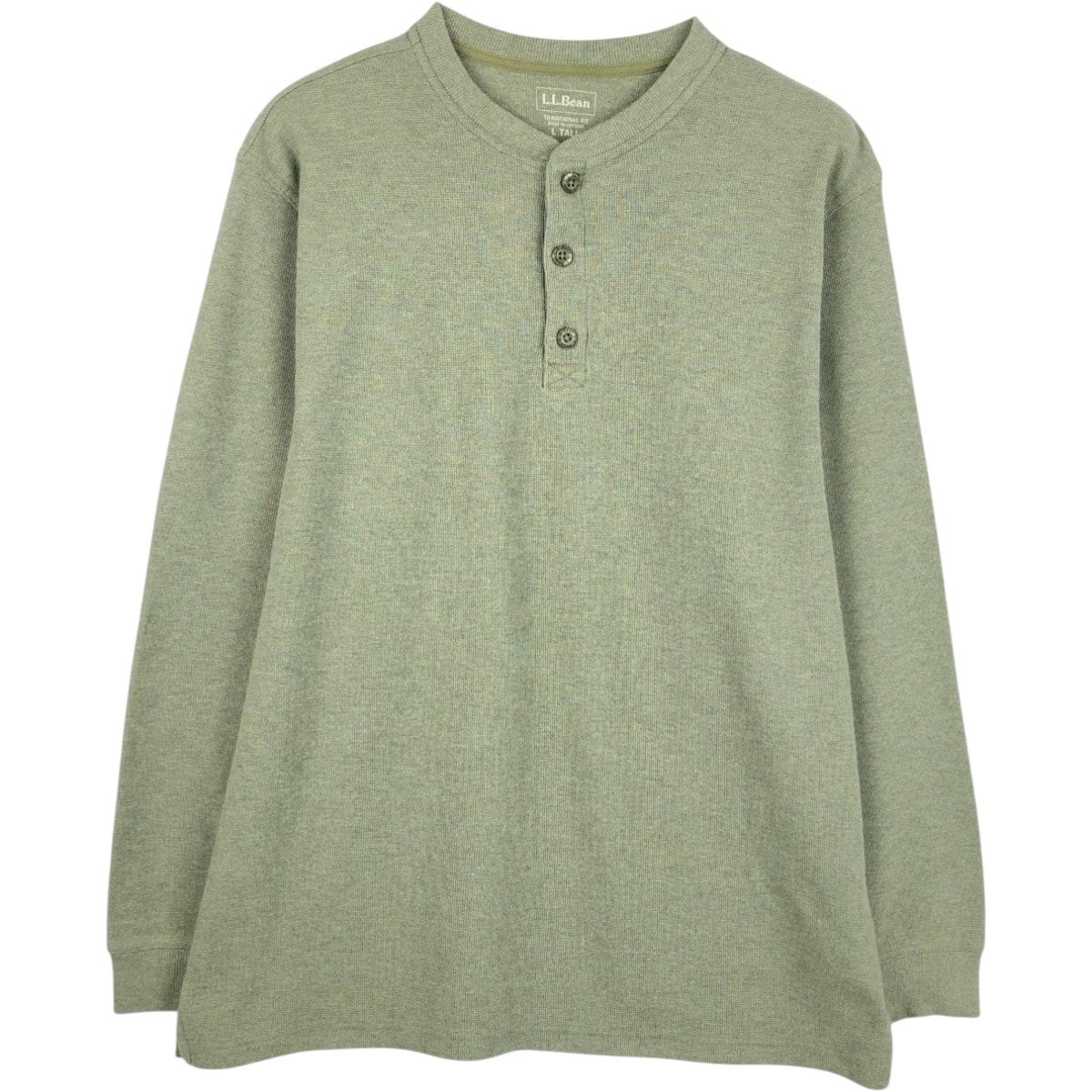 古着 エルエルビーン L.L.Bean ヘンリーネック サーマルロンT ワッフル メンズL相当/eaa672882