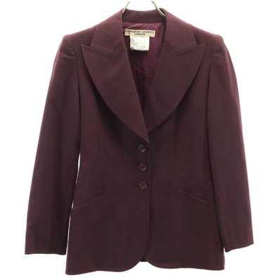 美品 KATHARINE HAMNETT LONDON キャサリンハムネットロンドン 日本製 テーラードジャケット M ボルドー