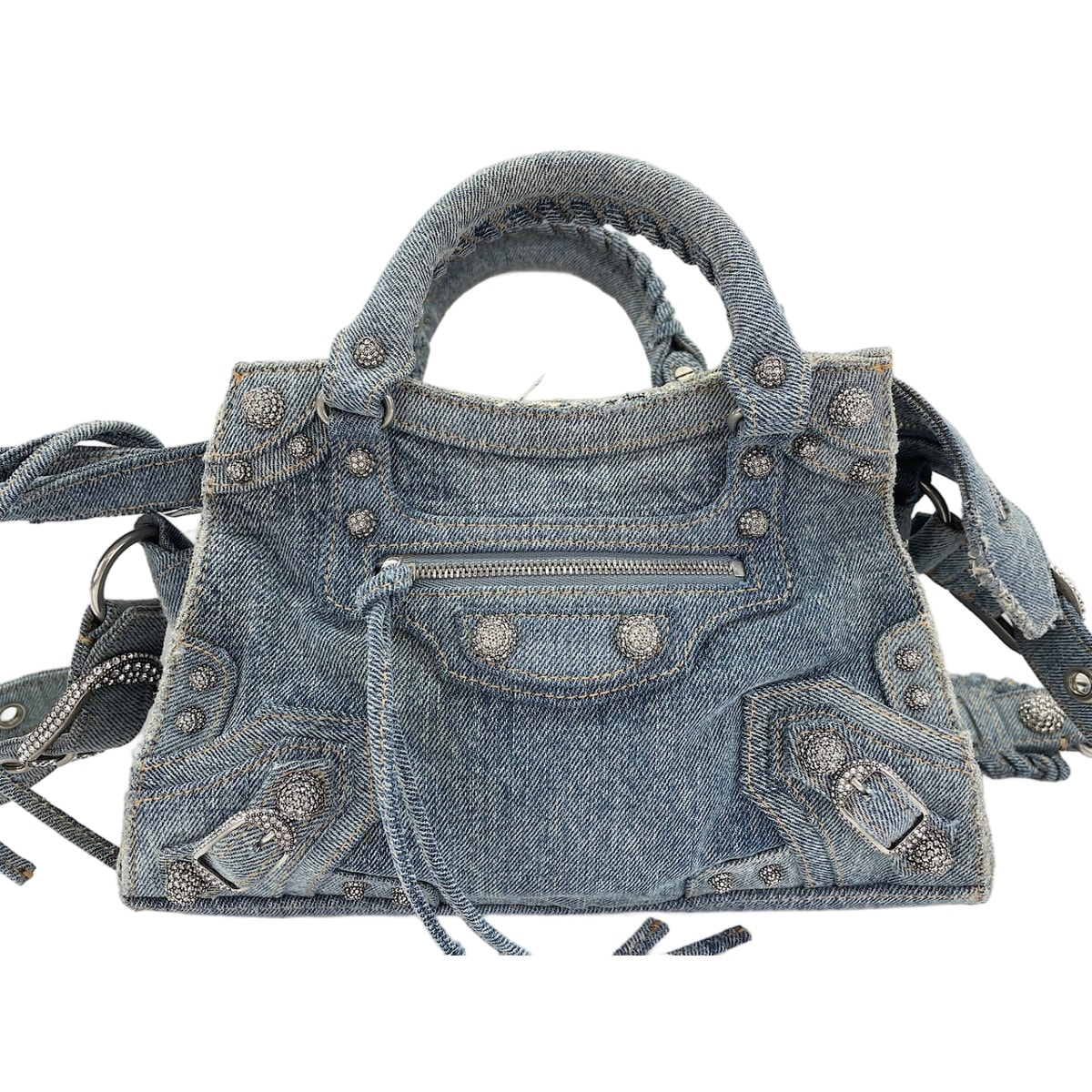 バレンシアガ BALENCIAGA デニム 2WAYネオ カゴール ハンドバッグ【中古】