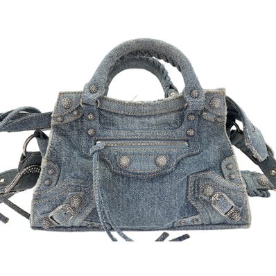 バレンシアガ BALENCIAGA デニム 2WAYネオ カゴール ハンドバッグ【中古】