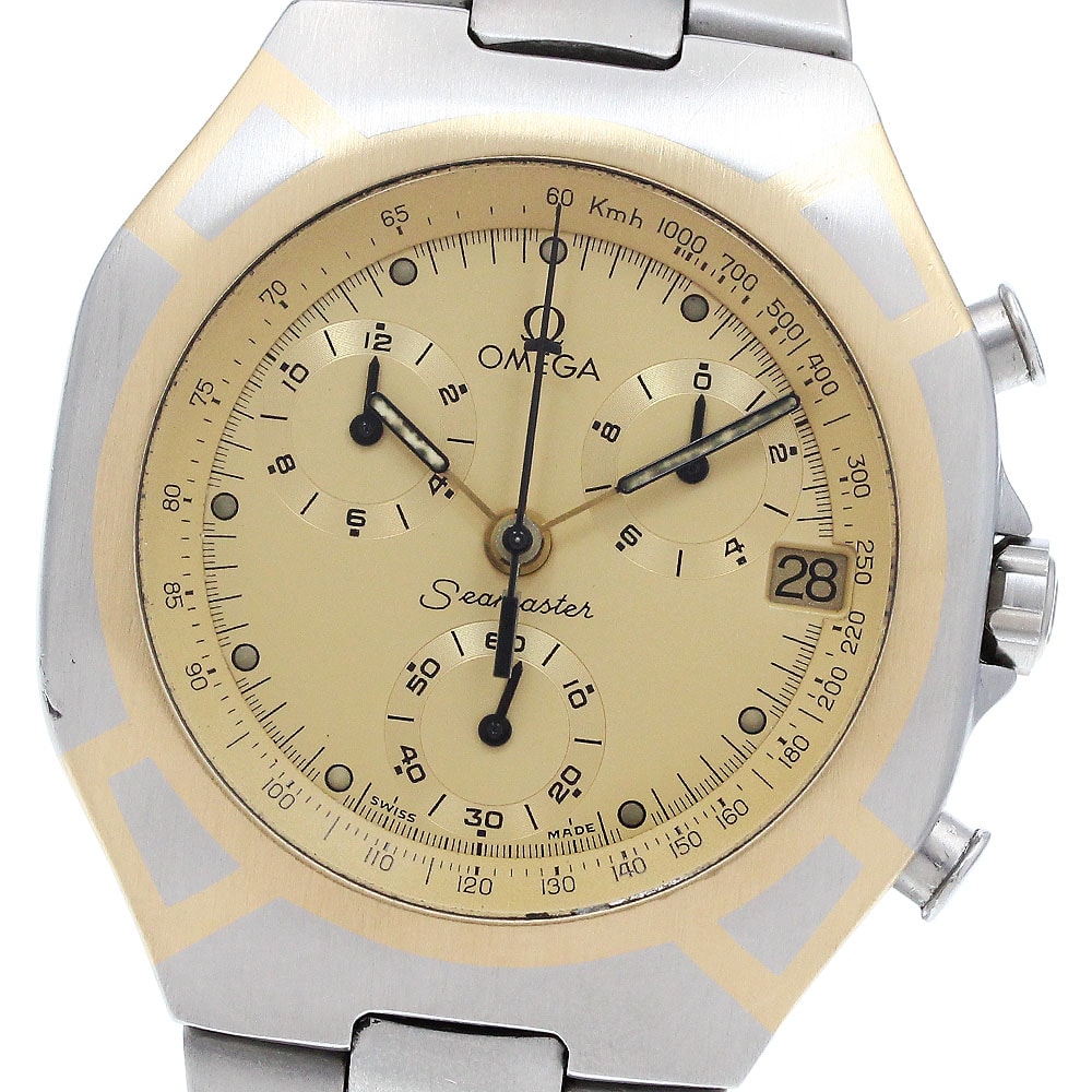 オメガ シーマスター ポラリス クロノグラフ クォーツ メンズ 【中古】