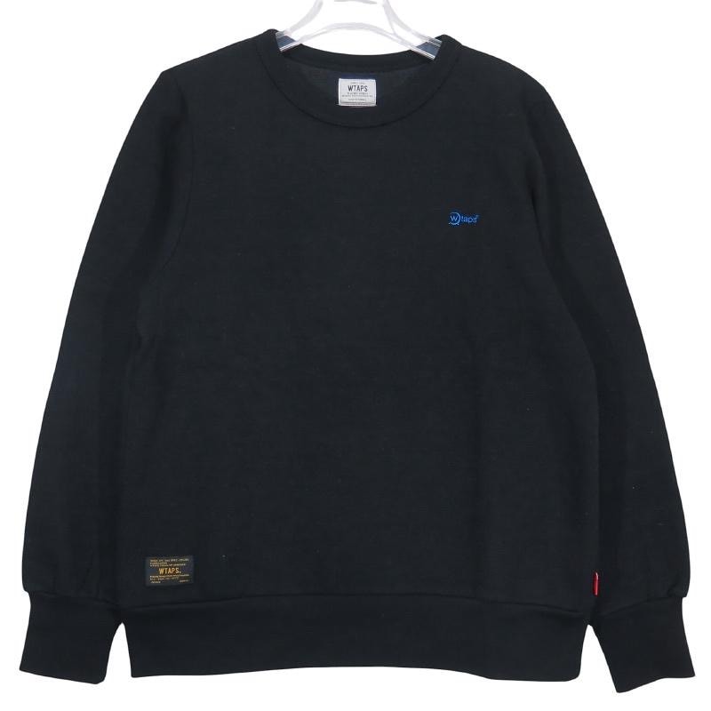 WTAPS ダブルタップス 16AW HELLWEEK SWEATER 01/SWEATSHIRT.ECR 162ATDT-CSM10 ヘルウィーク セーター スウェットシャツ ブラック トップス トレーナー サイズS