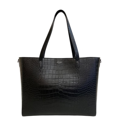 ジミーチュウ JIMMY CHOO トートバッグ クロコ型押し スタッズ ペガシ ブラック