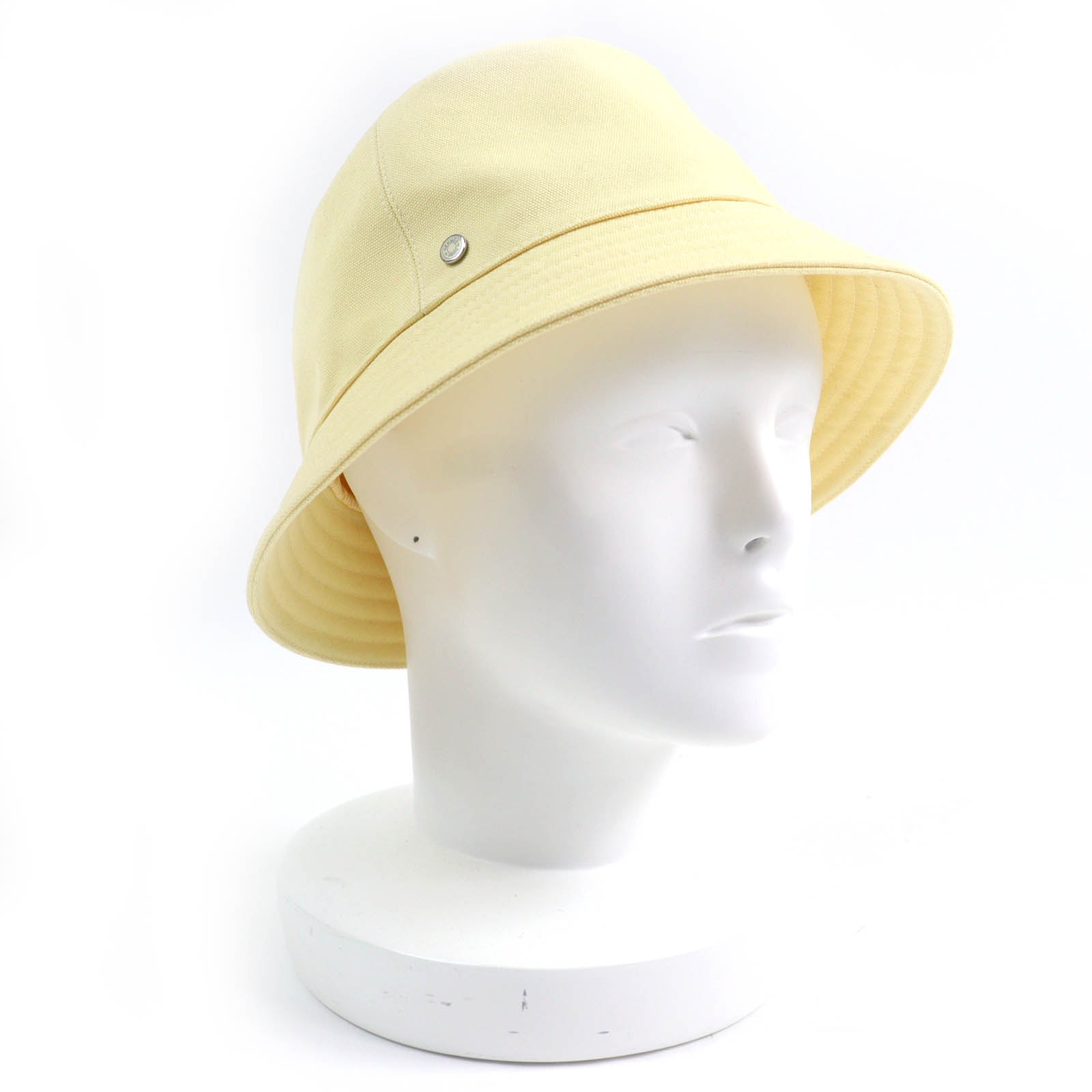 極美品 エルメス
 ハット カルヴィ イエロー レディース 57