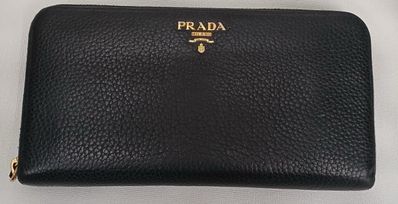PRADA Large Saffiano Leather Wallet "Black"