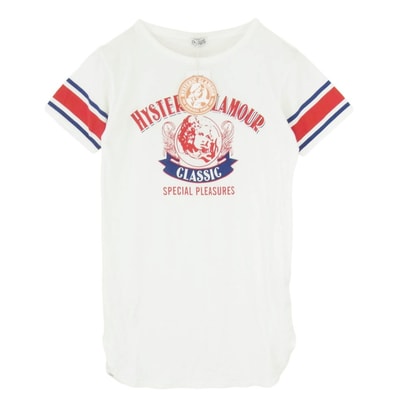 HYSTERIC GLAMOUR ヒステリックグラマー 01172CO03 ガールプリント 半袖 ワンピース ホワイト系 FREE【中古】