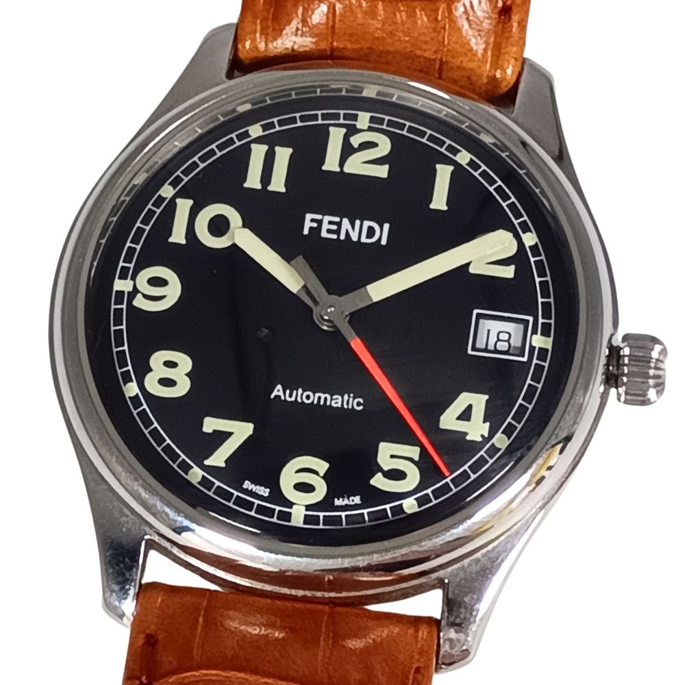 FENDI フェンディ 200G デイト 裏スケルトン 自動巻き メンズ 腕時計 C1261
