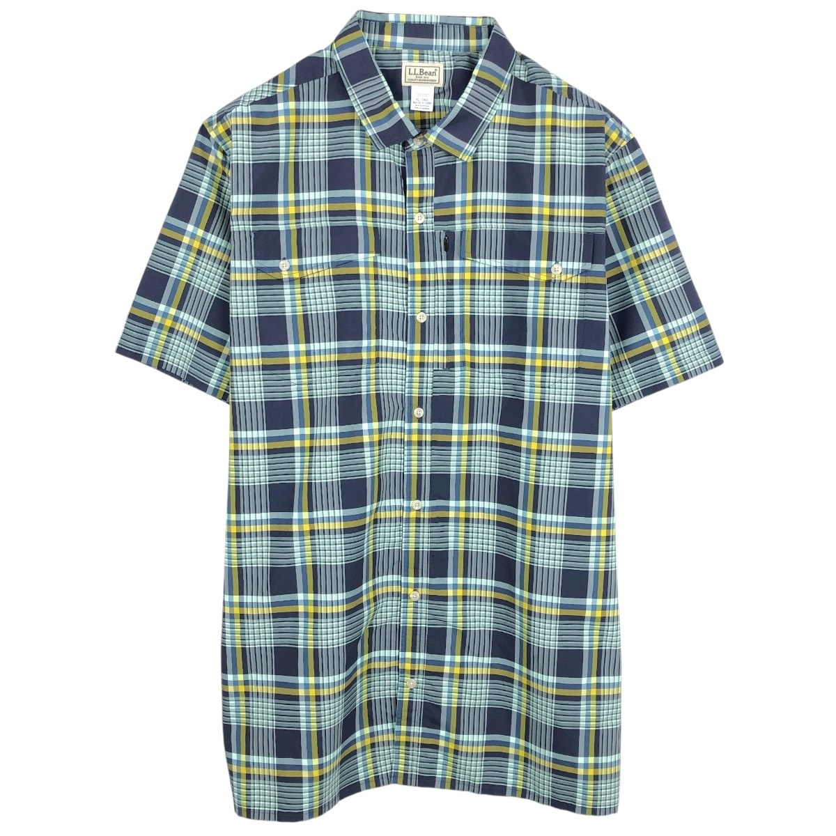 古着 エルエルビーン L.L.Bean 半袖 チェックシャツ ワイドカラー ボックスシャツ メンズXL相当/eaa670010
