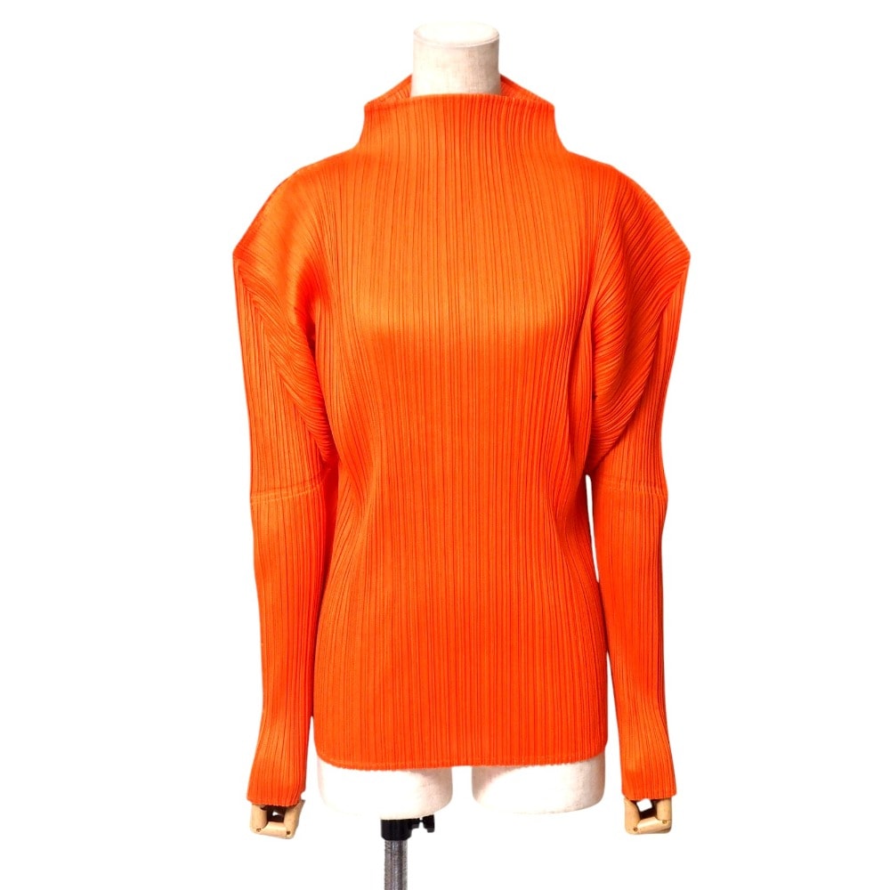 PLEATS PLEASE ISSEY MIYAKE プリーツプリーズ イッセイミヤケ カットソー サイズ3 プリーツ 長袖 ハイネック 無地 ブランド古着【中古】20250821/RA5829