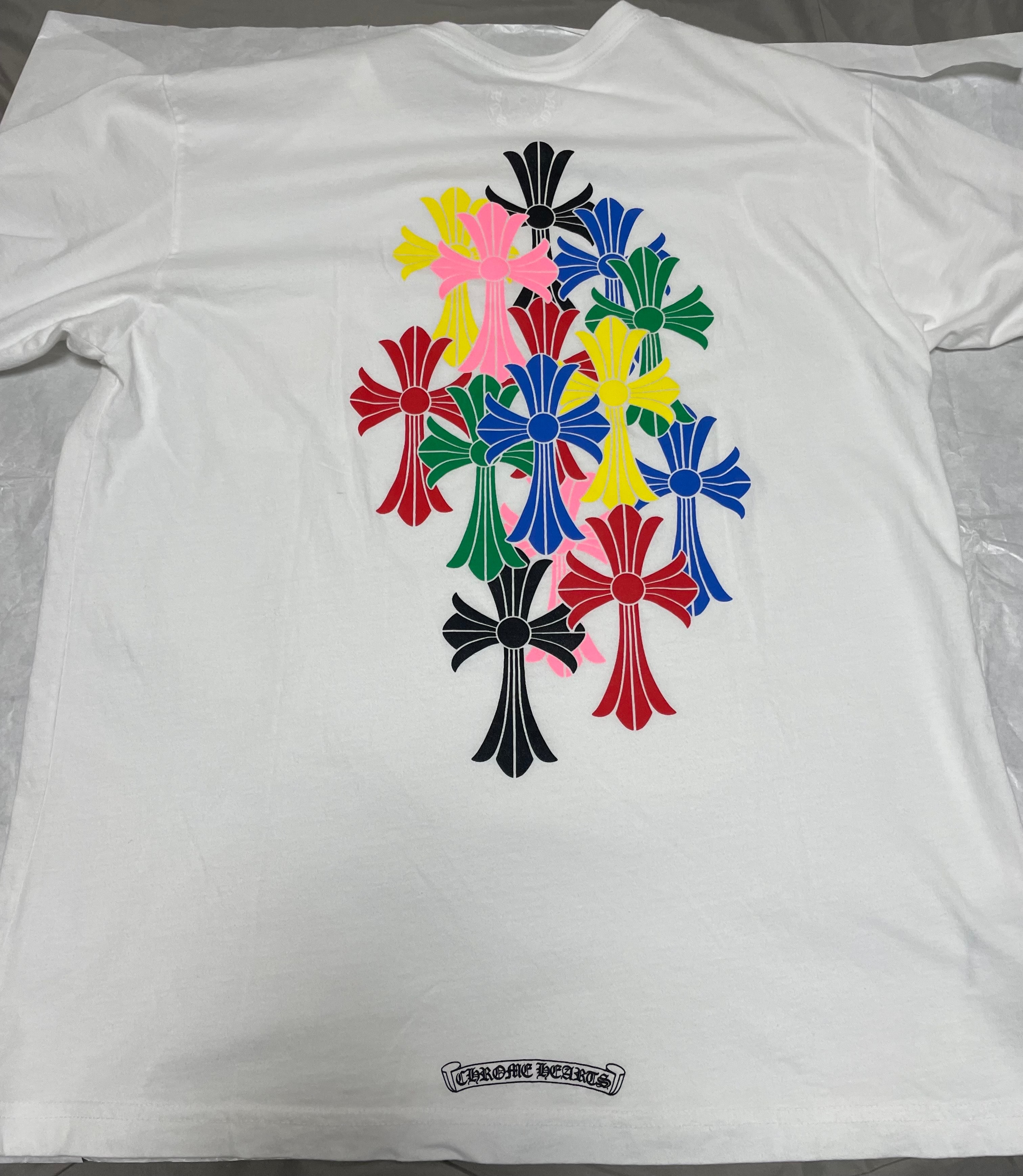 Chrome Hearts Multi Color Cross Cemetery T-Shirt "White"