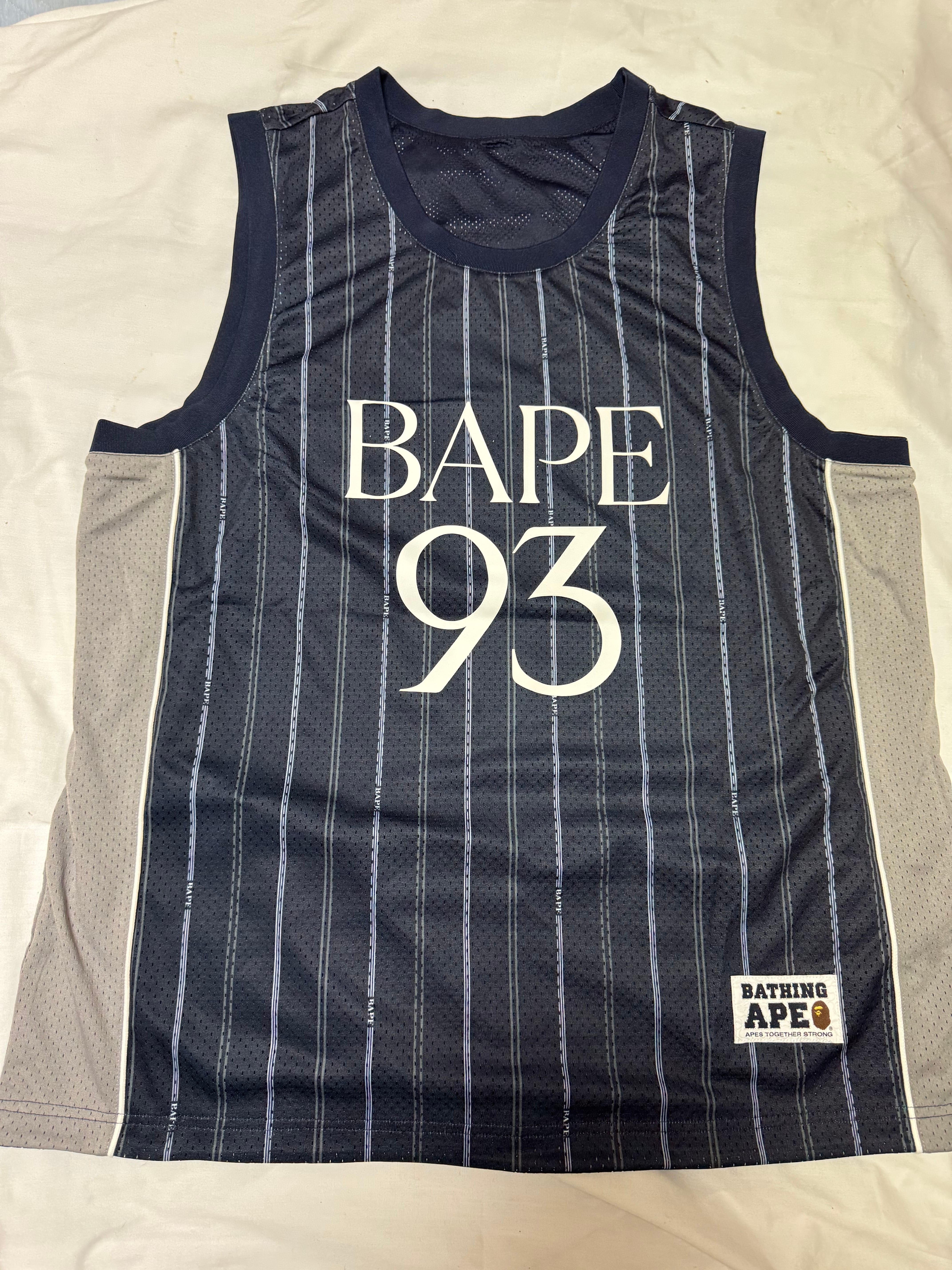 A BATHING APE Reversible Multilogo Tank Top "Navy"
