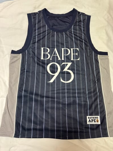 A BATHING APE Reversible Multilogo Tank Top "Navy"