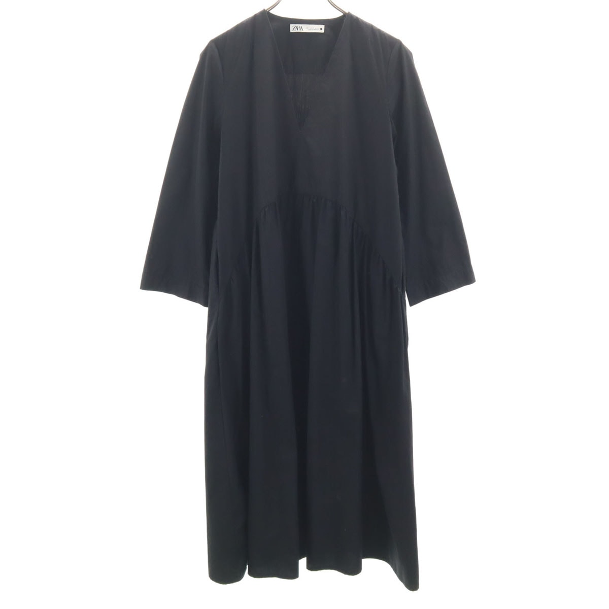 ZARA ザラ 長袖 ロングワンピース S ブラック