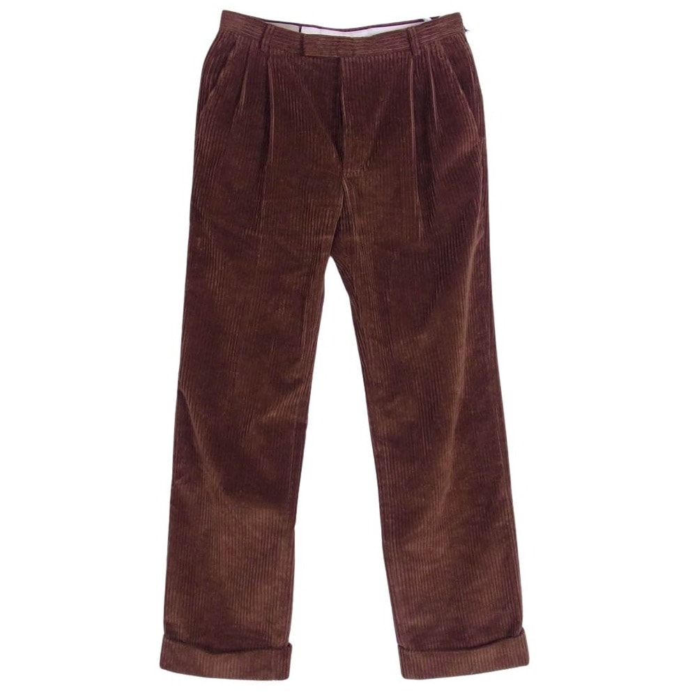 GUCCI グッチ パンツ 710545 ZAJYG イタリア製 ベルベット コーデュロイ パンツ ブラウン系 46【中古】