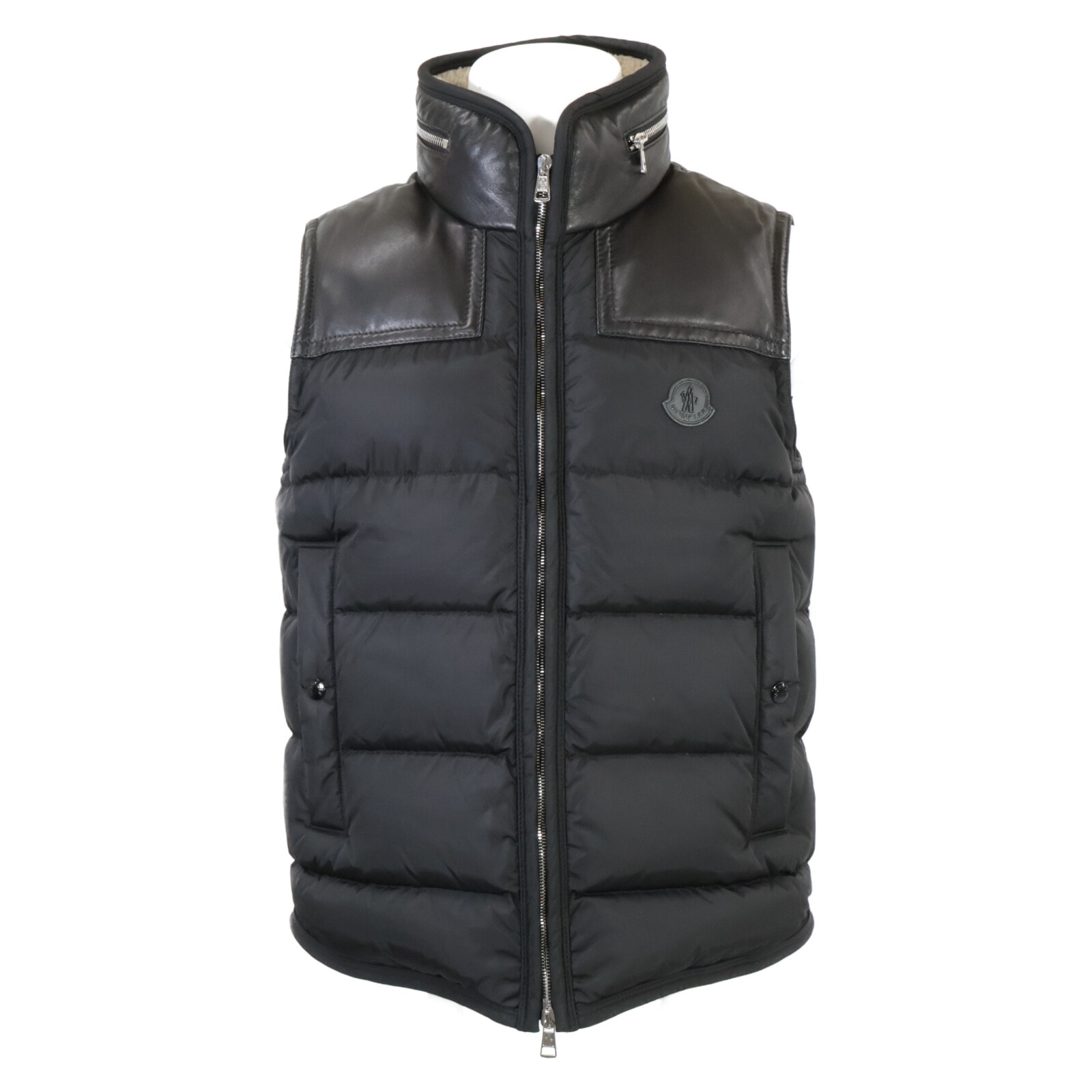 未使用に近い】モンクレール 美品 MILLAIS GILET 襟ムートン