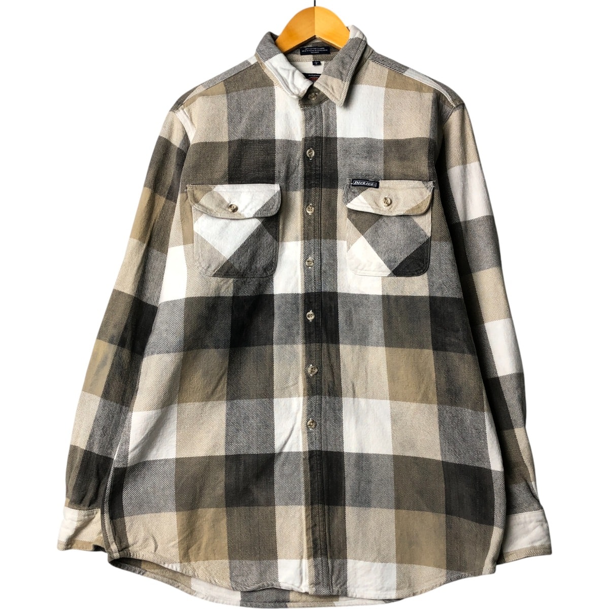 古着 ディッキーズ Dickies 長袖 ヘビーネルチェックシャツ メンズL相当/eaa572343