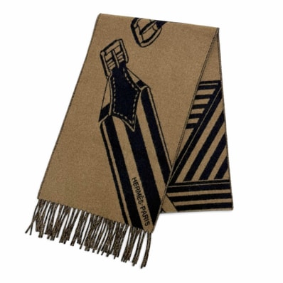 美品 エルメス マフラー Sangles en Zigzag ジグザグのサングル