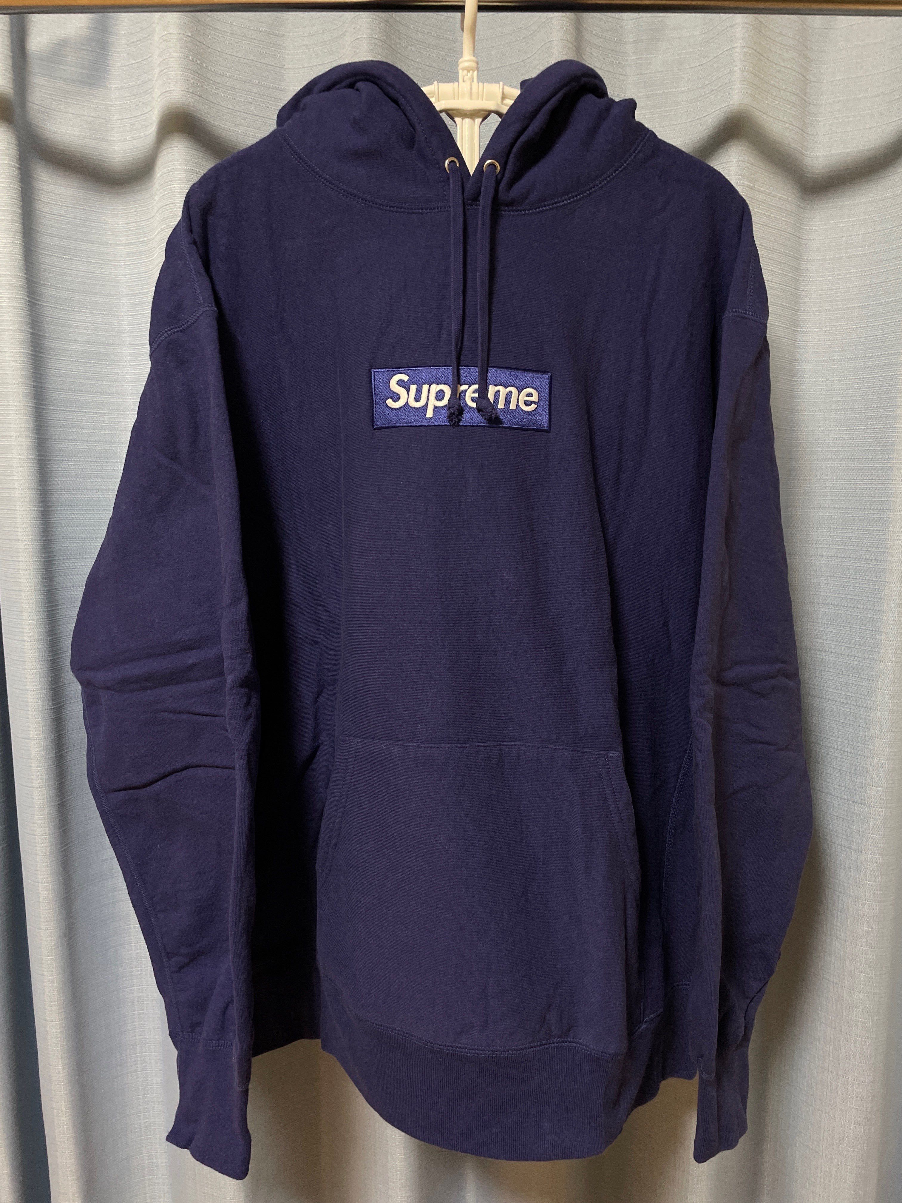 Supreme Box Logo Hooded Sweatshirt "Washed Navy" (21FW)