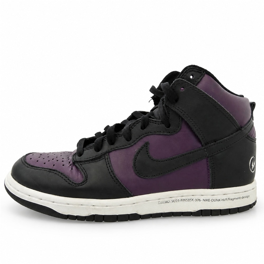 NIKE FRAGMENT DESIGN DJ0382-600 × fragment design Dunk High City Pack Beijing ダンク ハイ シティパック 北京 ハイカット スニーカー ブラック系 パープル系 26.5cm【中古】