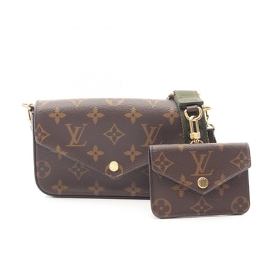ルイ・ヴィトン LOUIS VUITTON ミュルティ ポシェット フェリシー ショルダーバッグ バッグ PVCコーティングキャンバス モノグラム レディース ブラウン系 / グリーン系 M80091 【中古】