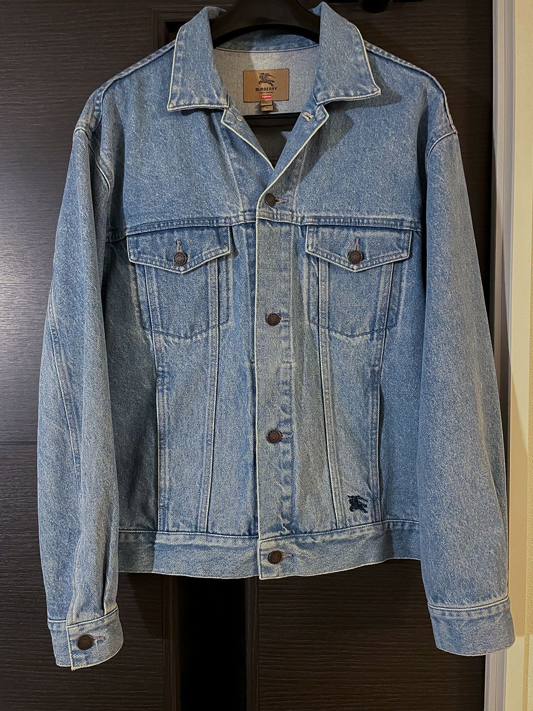 Supreme / Burberry Denim Trucker Jacket "Blue"