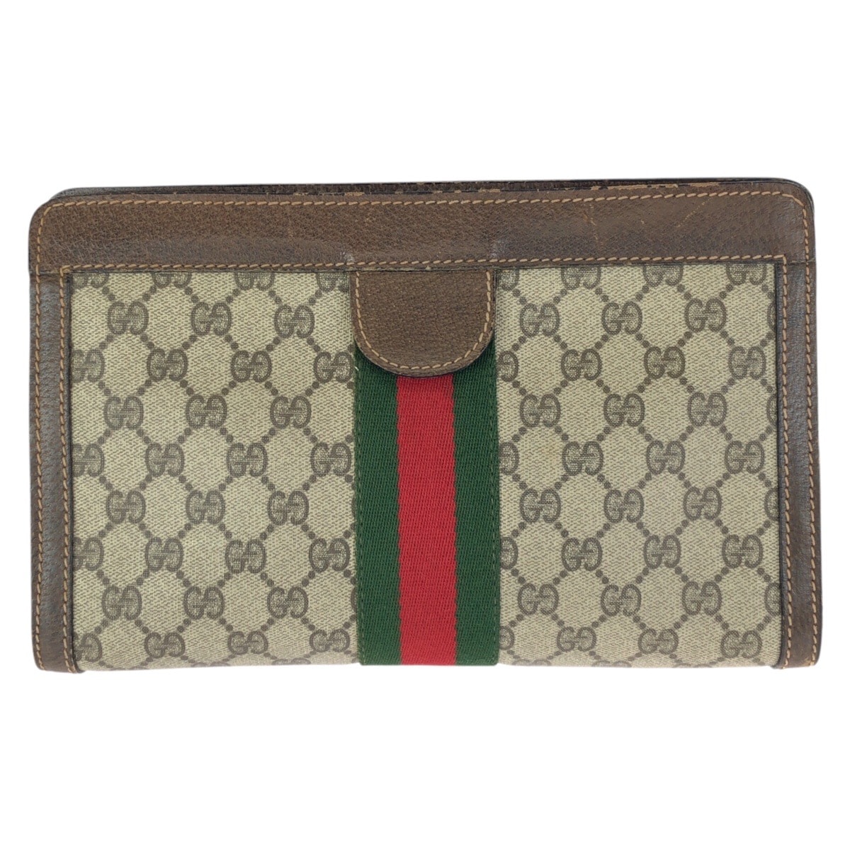 GUCCI グッチ オールドグッチ シェリーライン ベージュ ブラウン GGスプリームキャンバス クラッチバッグ セカンドバッグ 603373 【中古】
