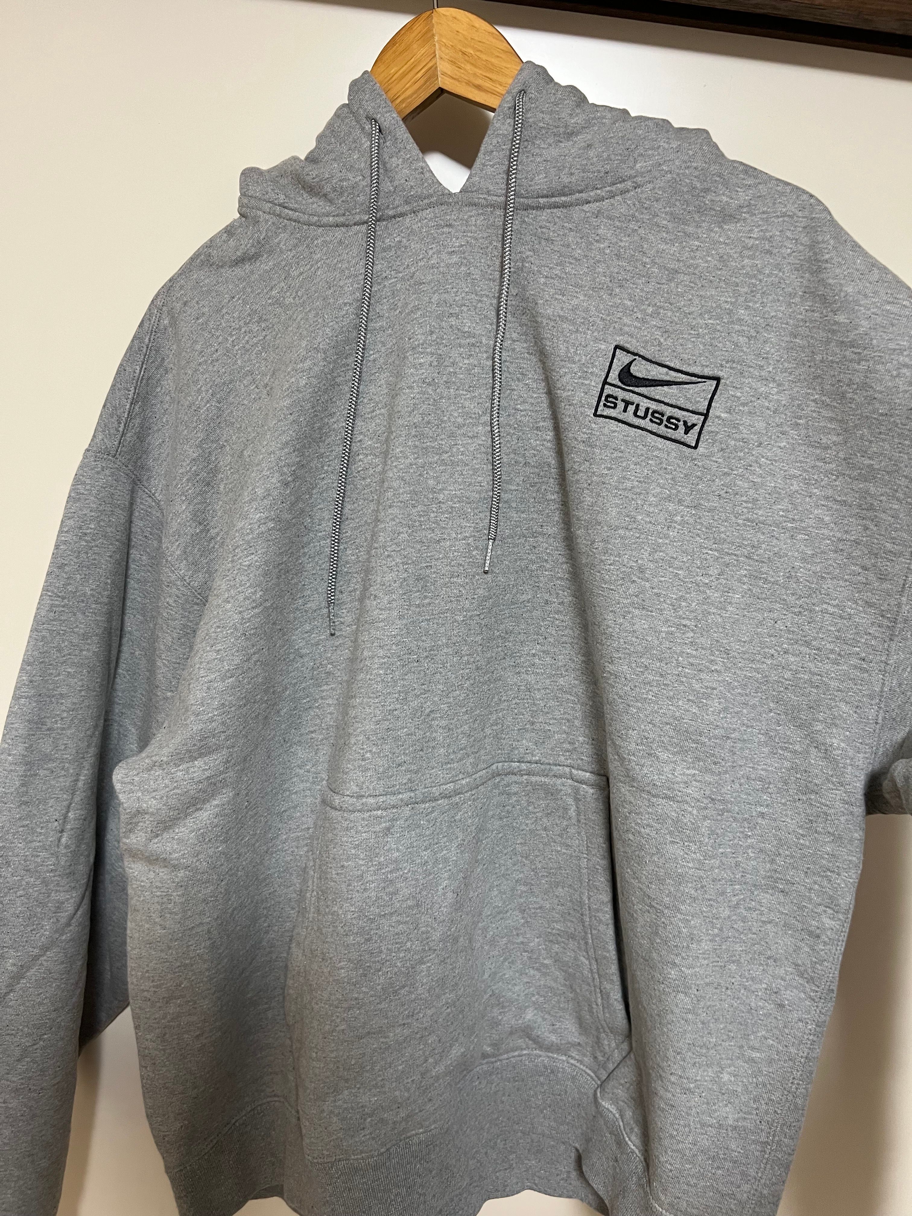 Stussy × Nike NRG Washed Hoodie (US Size) "Grey" DJ9488-063