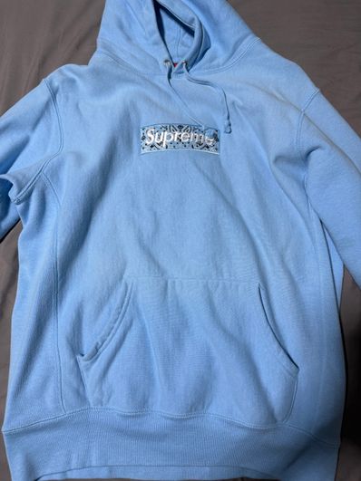 Supreme Bandana Box Logo Hooded Sweatshirt "Blue"