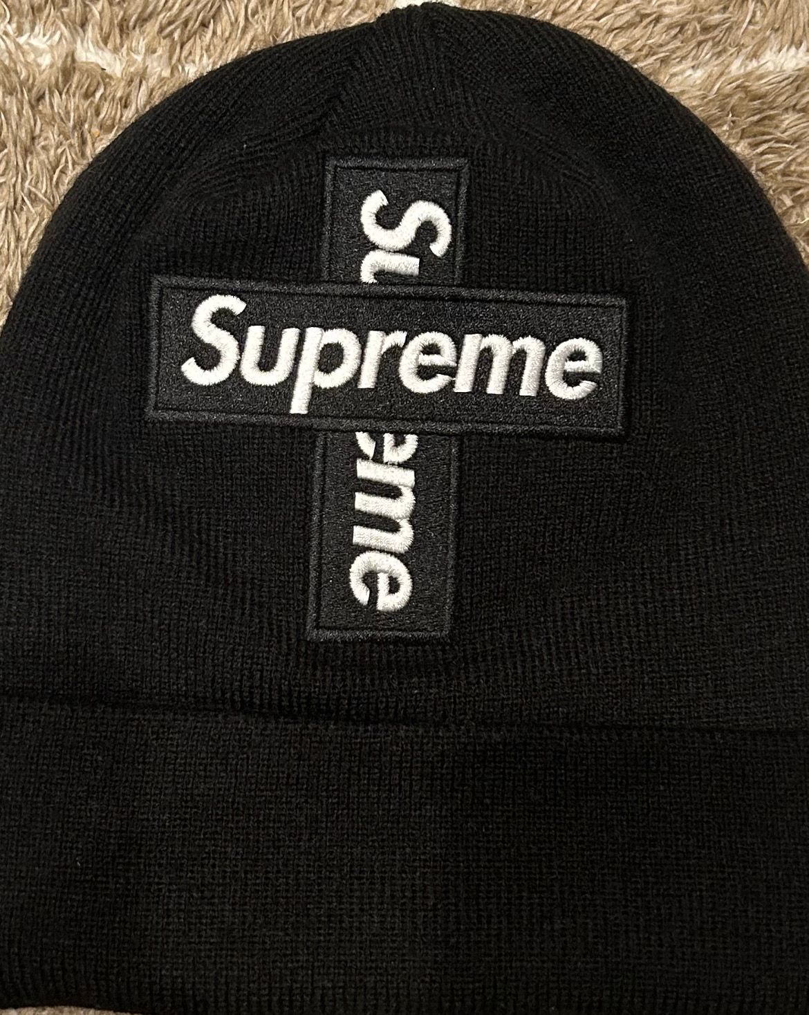 Supreme New Era® Cross Box Logo Beanie "Black"