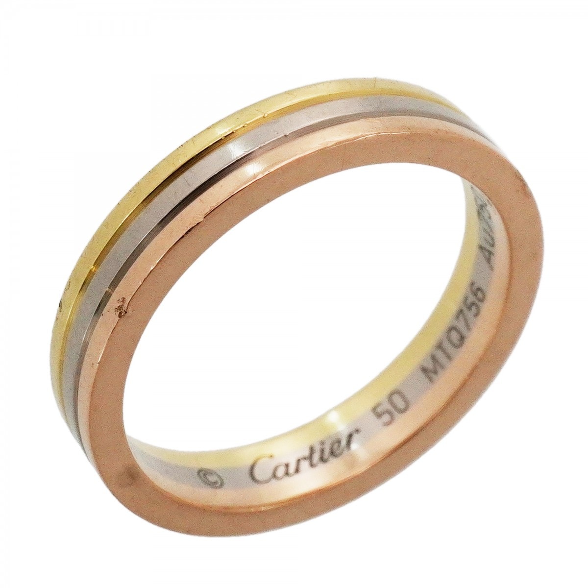 【6jdb0292】カルティエ リング ヴァンドーム K18YG イエローゴールド K18WG ホワイトゴールド K18PG ピンクゴールド #50【中古】レディース