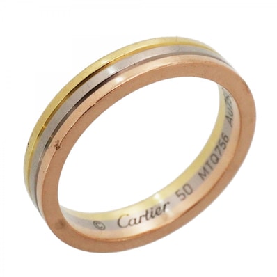 【6jdb0292】カルティエ リング ヴァンドーム K18YG イエローゴールド K18WG ホワイトゴールド K18PG ピンクゴールド #50【中古】レディース