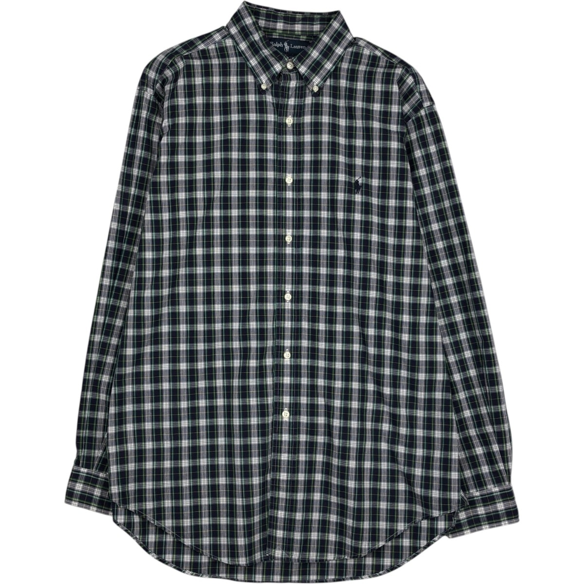 古着 ラルフローレン Ralph Lauren YARMOUTH タータンチェック 長袖 ボタンダウンチェックシャツ メンズL相当/eaa628639