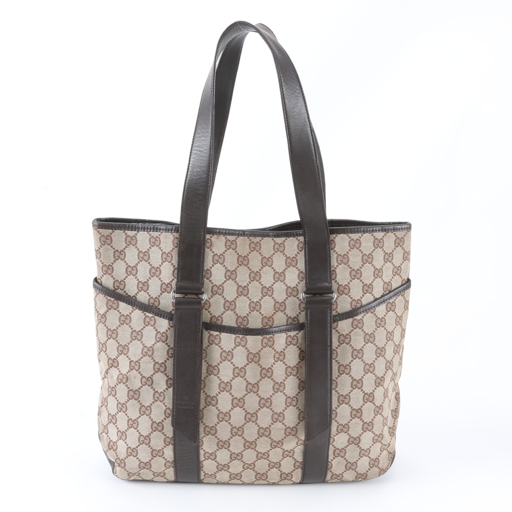 ■美品 グッチ GGキャンバス 145971 トート バッグ
