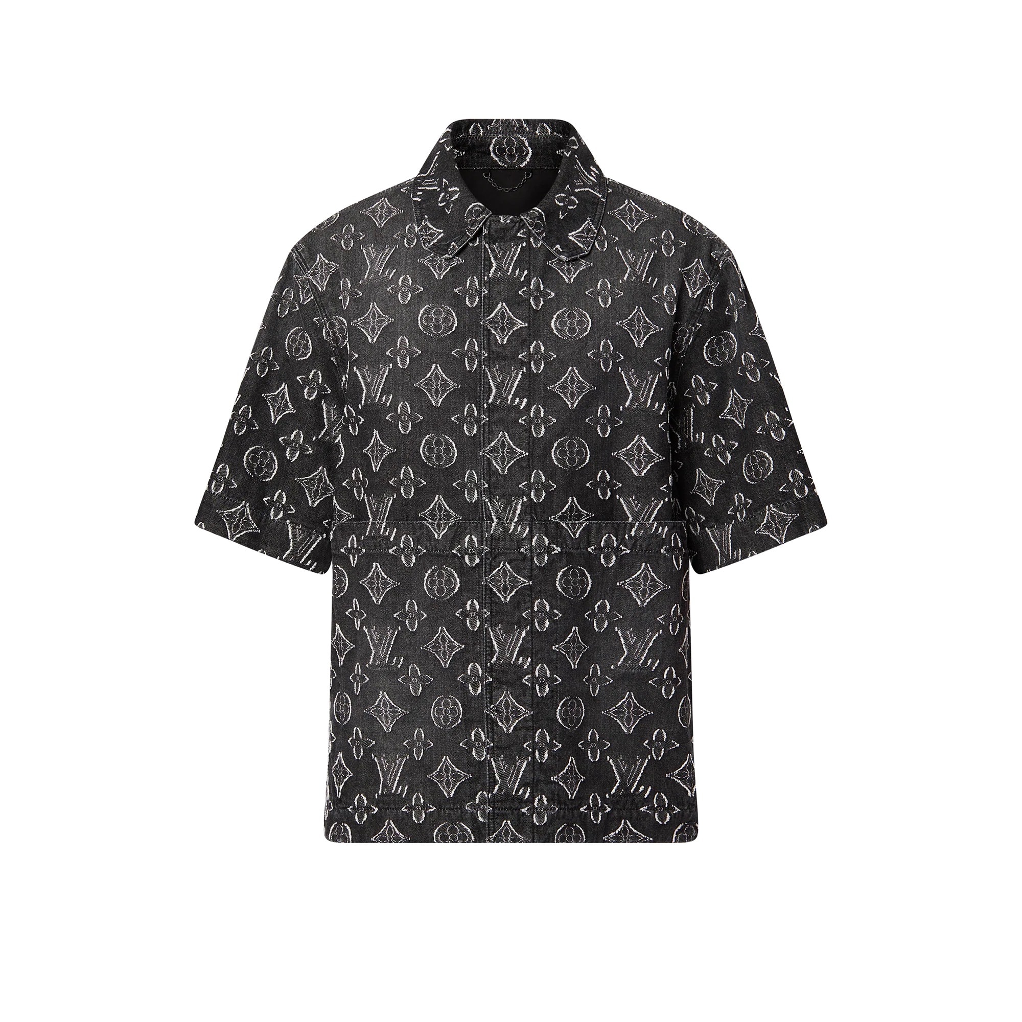 【新品未使用】LOUIS VUITTON モノグラムデニム 半袖シャツ L