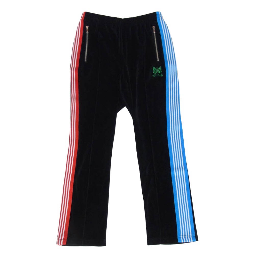 Needles ニードルス BLESS ブレス 25SS QV1585 × BREATH C PE Velour Narrow Track Pant ベロア ナロー トラック パンツ ブラック系 S【中古】