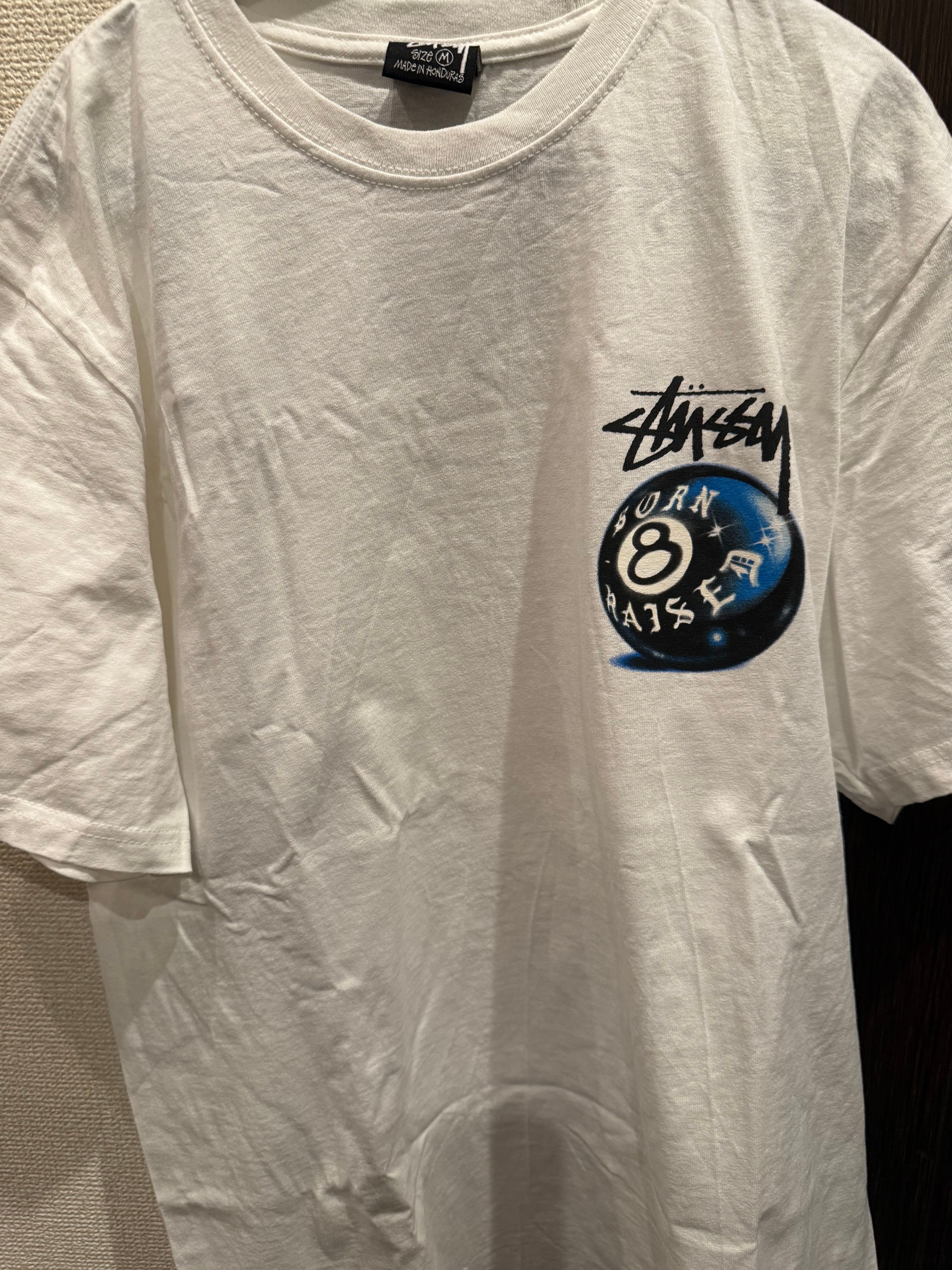 Stussy Born x Raised 8 Ball Tee "White"