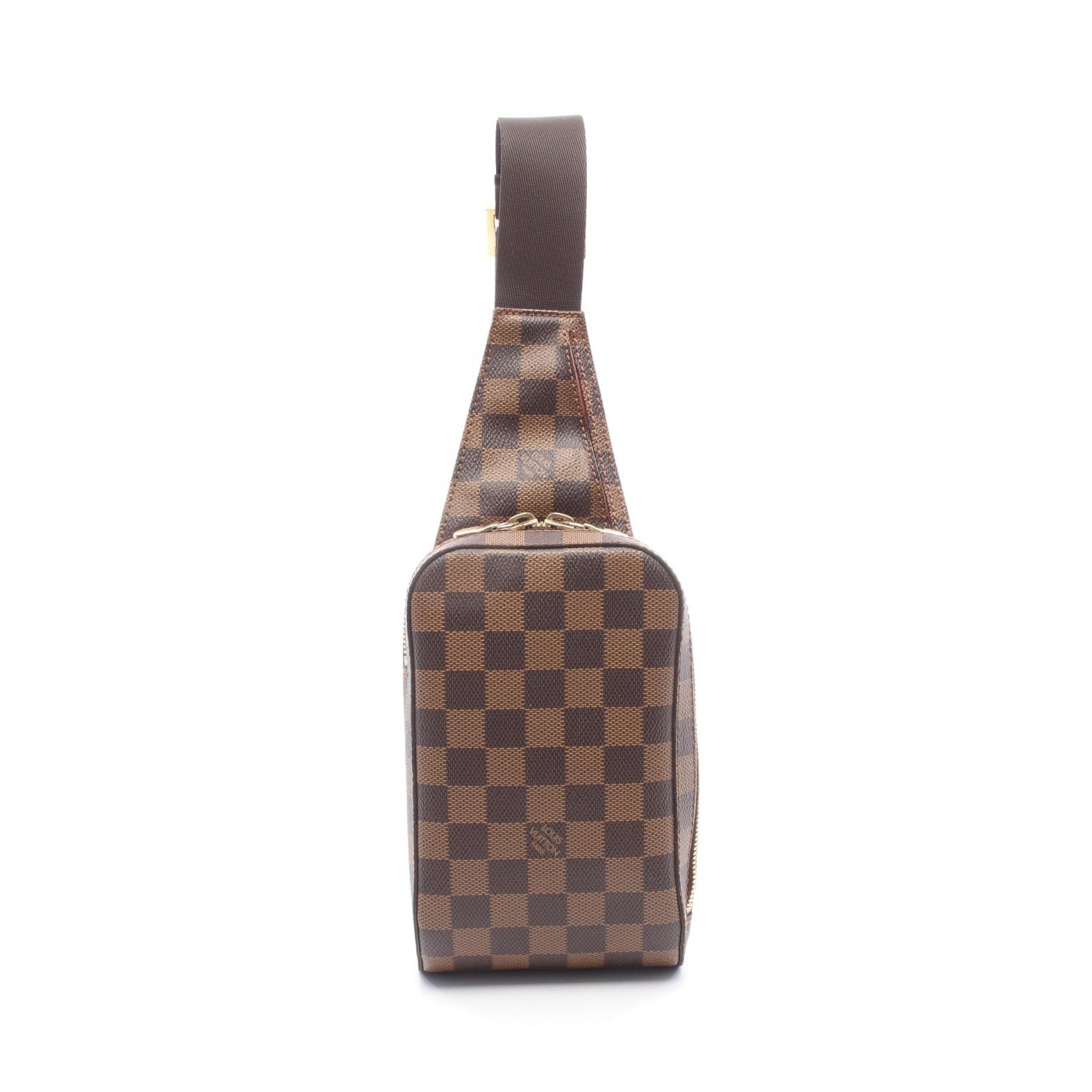 ルイ・ヴィトン LOUIS VUITTON ジェロニモス ダミエエベヌ ウエストバッグ ボディバッグ バッグ PVCコーティングキャンバス メンズ レディース ブラウン系 N51994 【中古】