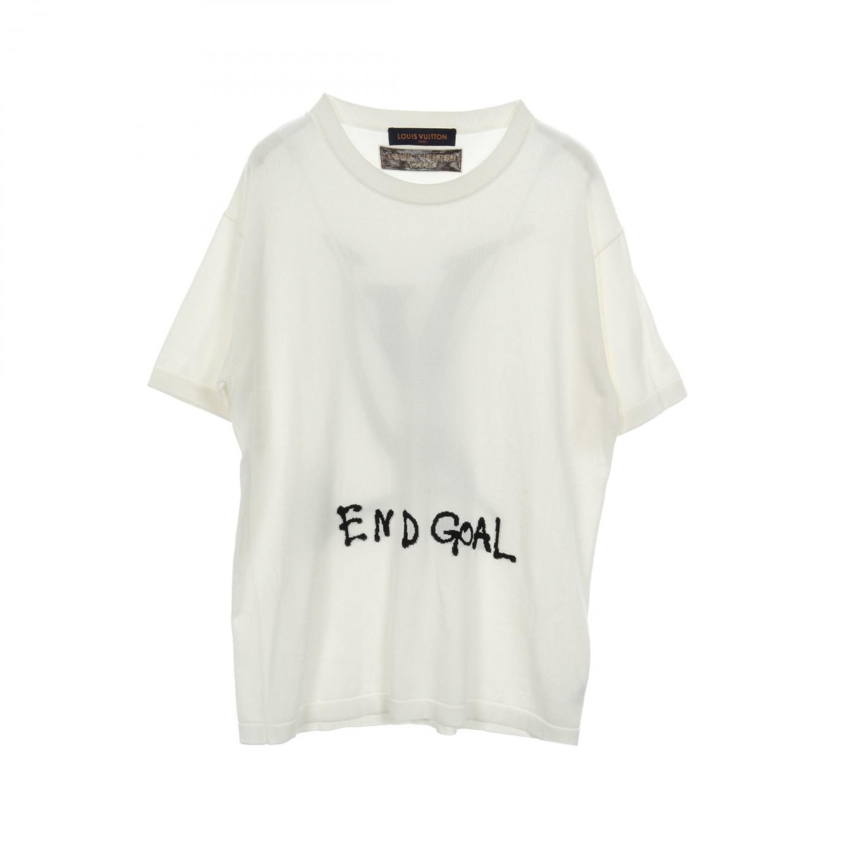 ルイ・ヴィトン LOUIS VUITTON END GOAL エンドゴールLV ニット 衣料品 トップス コットン メンズ ホワイト系 / ブラック系 【中古】