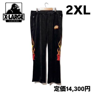 XLARGE VELOUR TRACK PANTS "BLACK"