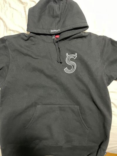Supreme S Logo Hooded Sweatshirt "Black" (22FW)