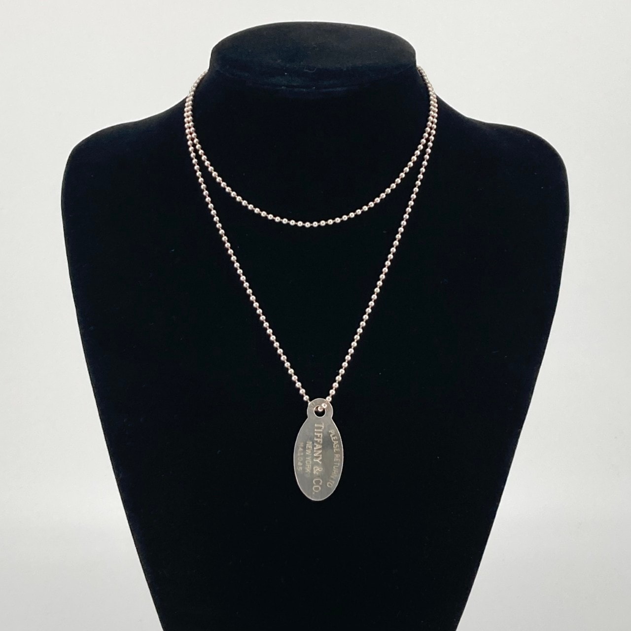 TIFFANY&Co.(ティファニー) リターン トゥ オーバルタグ Ag925 ロングチェーン ネックレス 25.39g シルバー