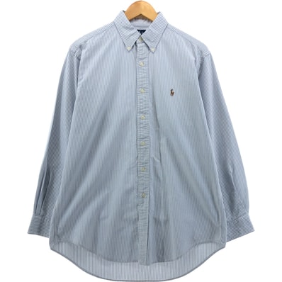 古着 ラルフローレン Ralph Lauren YARMOUTH 長袖 ボタンダウンストライプシャツ メンズM相当/eaa561510