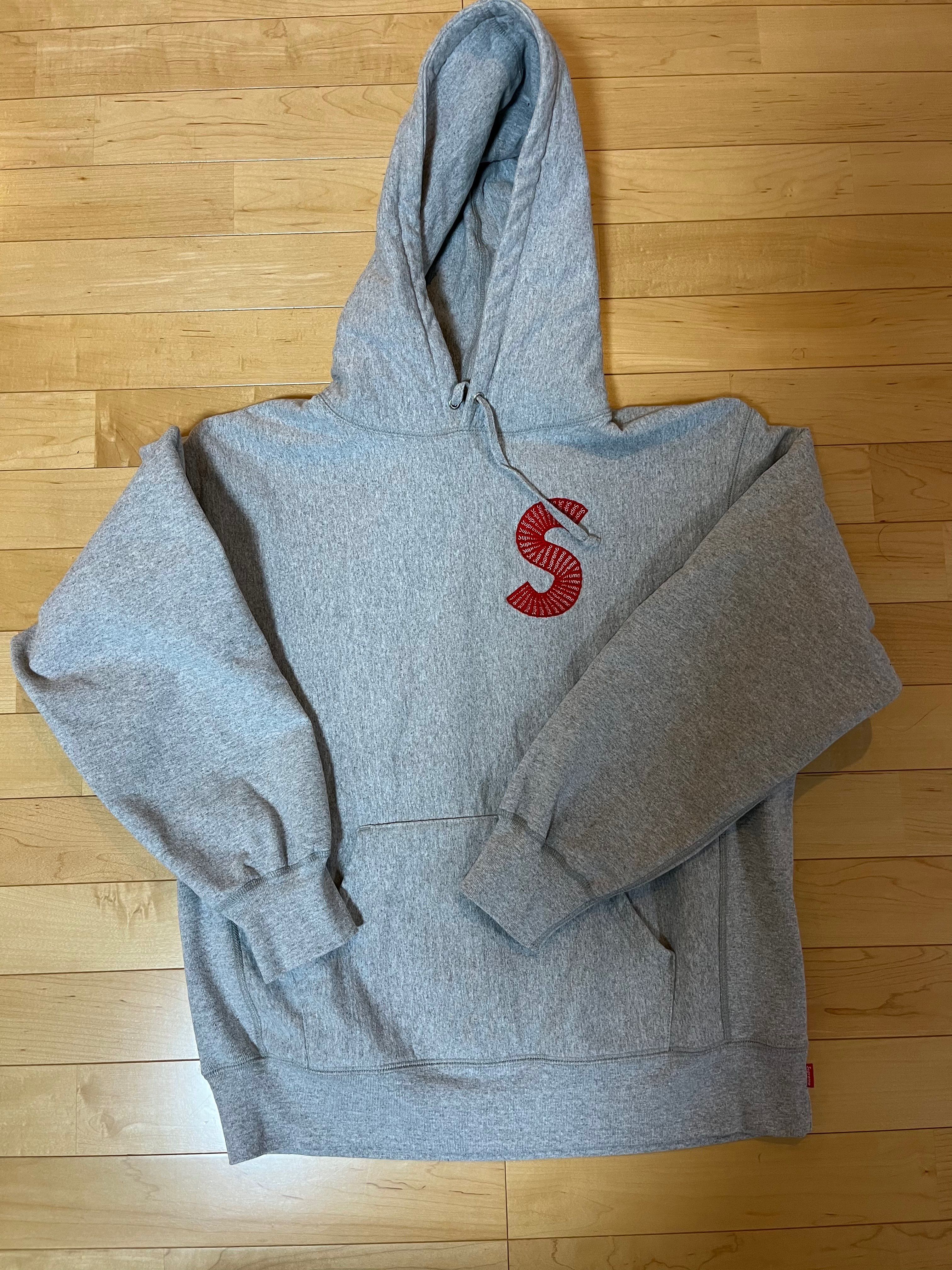 Supreme S Logo Hooded Sweatshirt "Heather Grey" (20FW)