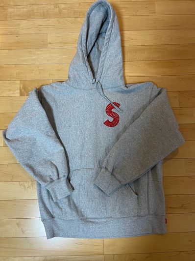 Supreme S Logo Hooded Sweatshirt "Heather Grey" (20FW)