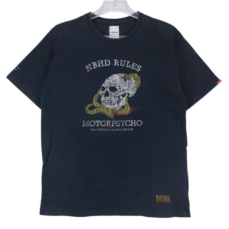 NEIGHBORHOOD ネイバーフッド MOTORPSYCHO TEE モーターサイコ Tシャツ ネイビー ショートスリーブ 半袖 サイズM