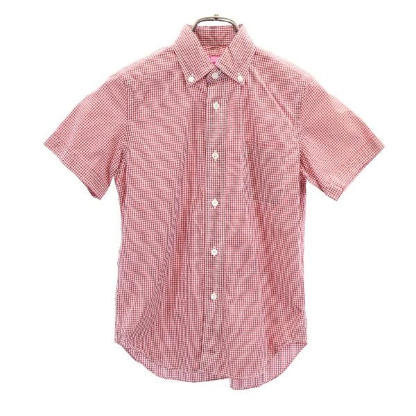 JUNYA WATANABE MAN COMME des GARCONS ジュンヤワタナベマン コムデギャルソン 2011年 半袖 ボタンダウンシャツ S 赤×白