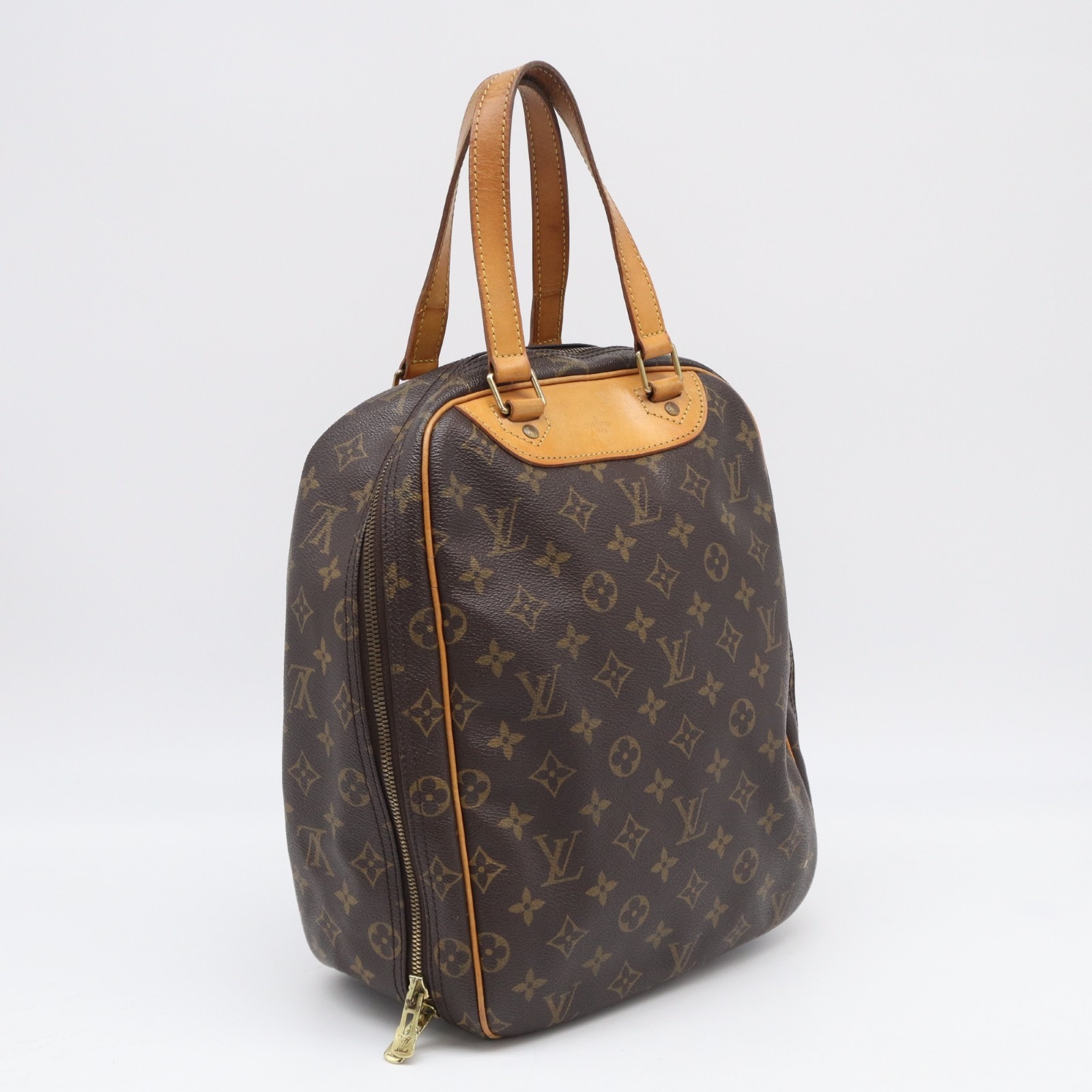LOUIS VUITTON ルイ・ヴィトン モノグラム エクスキュルシオン M41450 ハンドバッグ ブラウン ベージュ コーティングキャンバス レザー レディース